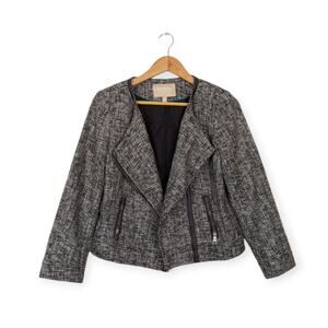 Banana Republic Moto Tweed 3/4 Sleeve Blazer Jacket